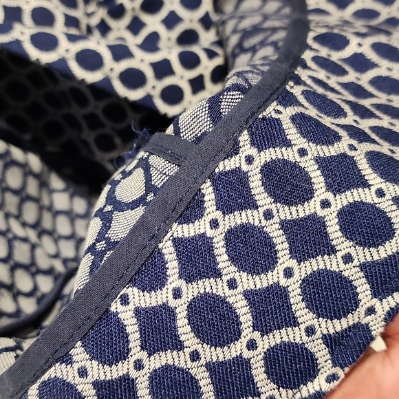 Aryn K Blue & White Jacket double breasted  Sz Large - Picture 8 of 13